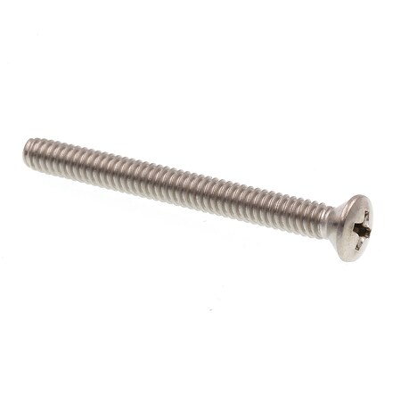 Machine Screw, Oval Head Phil Drive #10-24 X 2in 18-8 Stainless Steel 20PK